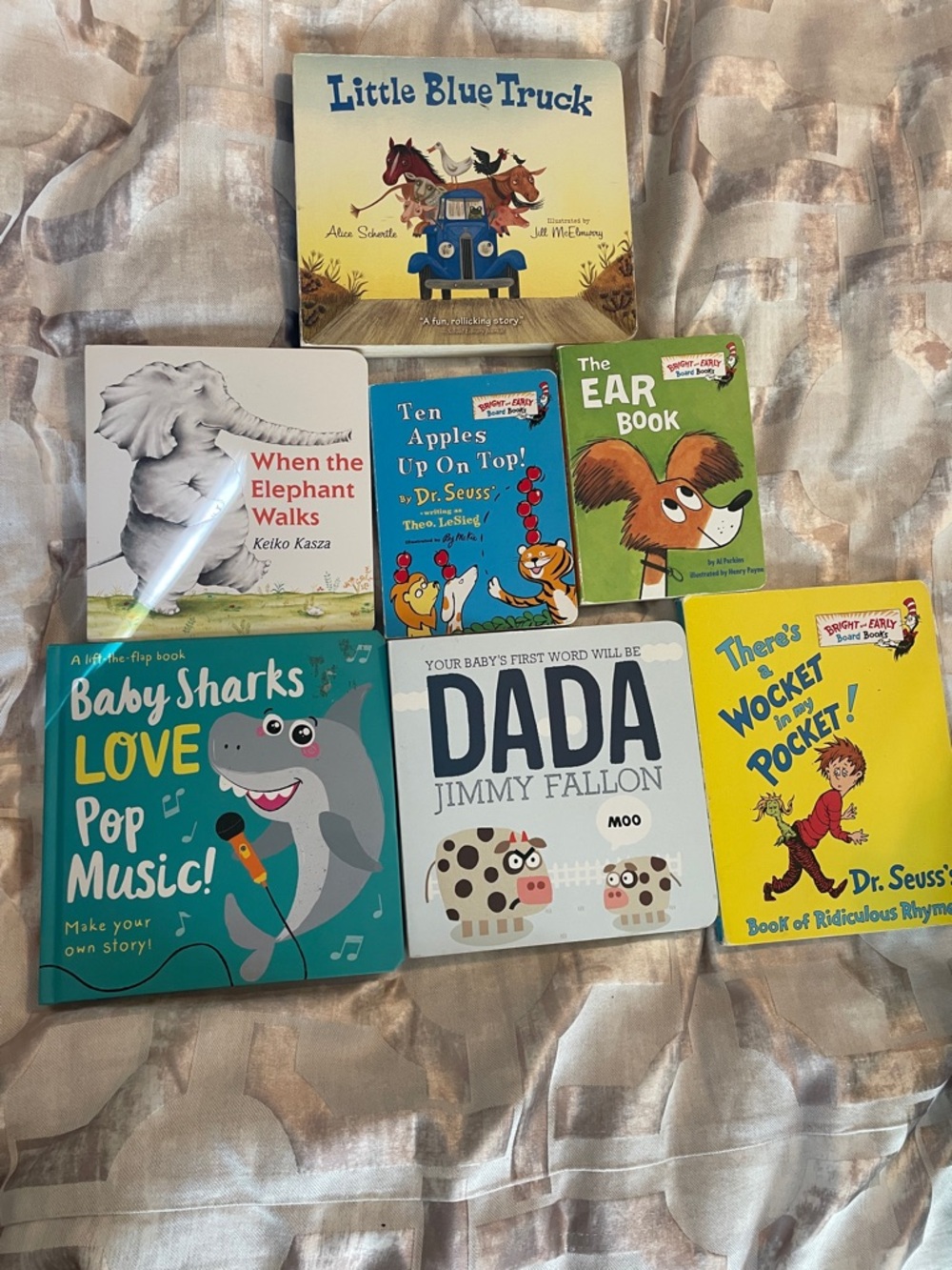 Baby board book lot baby sharks dada Fallon dr Seuss little blue truck keiko
